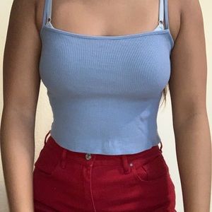 Brandy Melville Blue Square Neck Tank